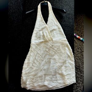 Brand new and unworn, ivory, embellished halter dress from Oh Polly.